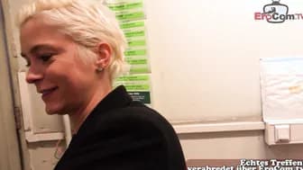 German big natural boobs short hair blonde milf get anal fuck