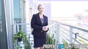 PropertySex - Southern real estate agent cougar getting cumshot