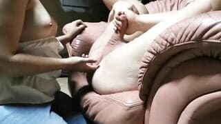 CFNM Bombshell Anal Pleasure + fellatio pov Closeup Prostate Strokes Cum