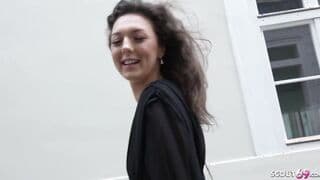 GERMAN SCOUT - THIN UNSHAVED COLLEGE BIMBOS ISABELLA PICKUP AND